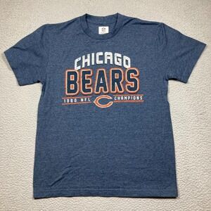 Chicago Bears Shirt Adult Small Gray Short‎ Sleeve 1985 NFL Champions Football